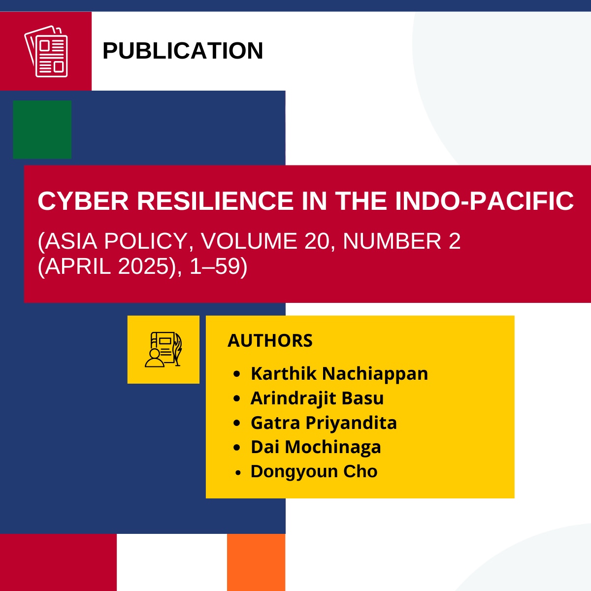 Publication Cyber Resilience in the Indo-Pacific